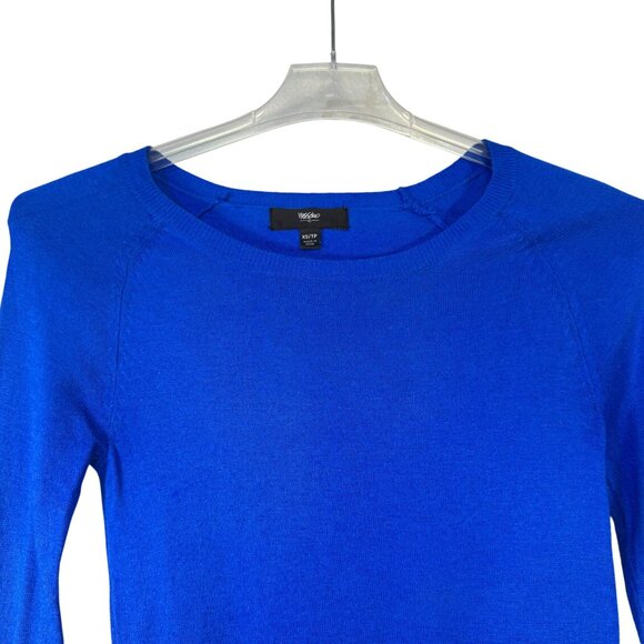 Mossimo Womens Size XS Blue Long Sleeve Sweater Nylon Blend - Picture 2 of 6